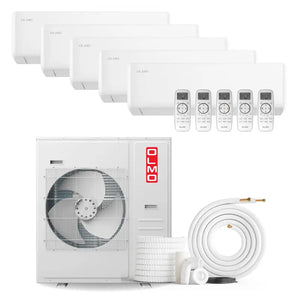 OLMO Sierra 42,000 BTU 5-Zone 9k+12k+12k+12k+12k Wall Mount, 230V, R454B - Ductless Mini Split Air Conditioner Heat Pump
