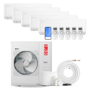 OLMO Sierra 42,000 BTU 5-Zone 9k+12k+12k+12k+18k Wall Mount, 230V, R454B