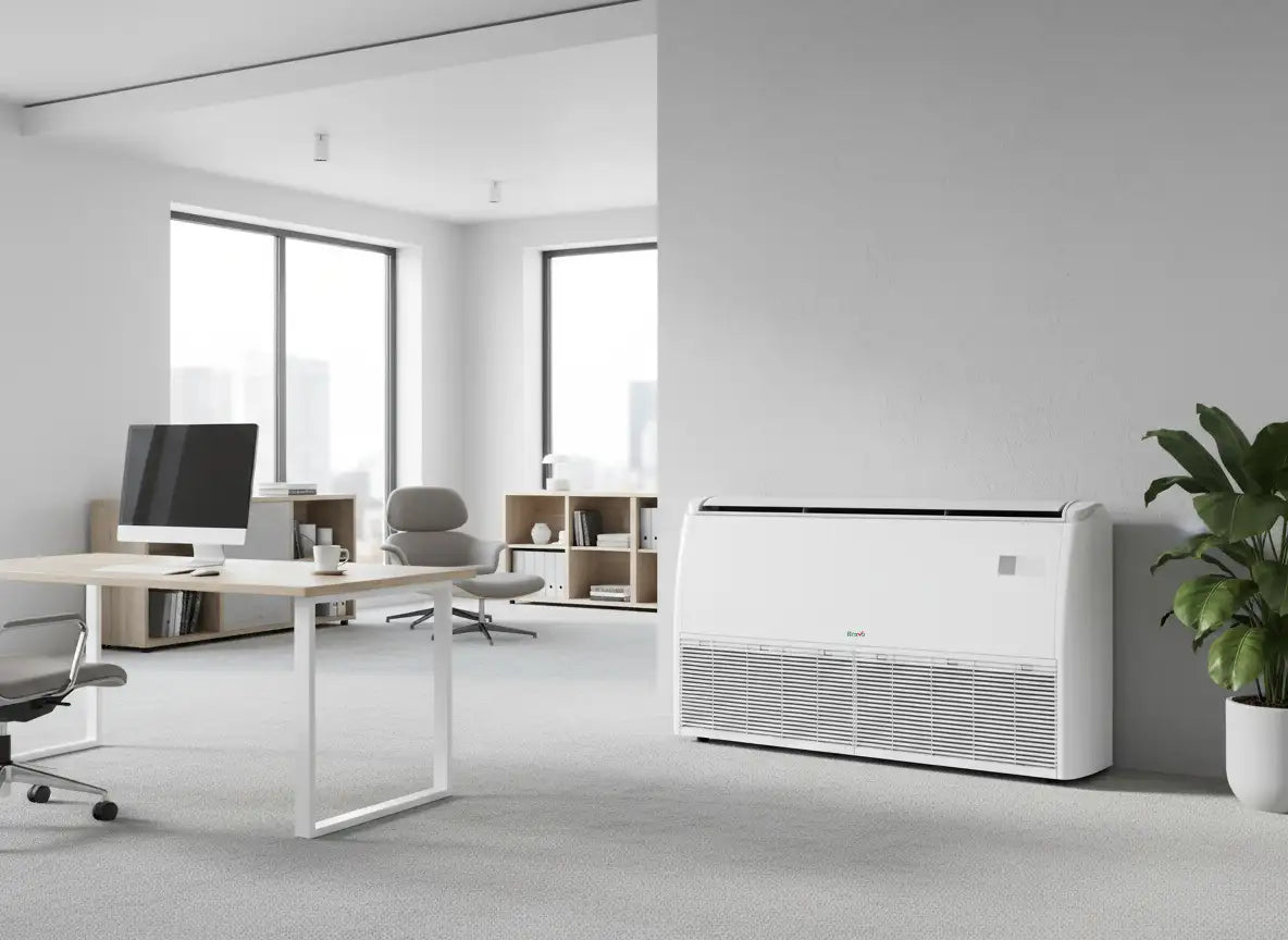 White and silver air purifier with modern design, featuring a sleek front panel.